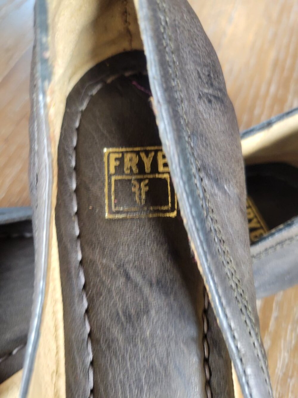 Frye Charcoal Gray Leather Ballet Flats Women's 8.5 B Round Toe Slip On - Picture 15 of 15